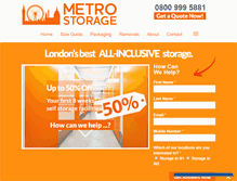 Tablet Screenshot of metro-storage.co.uk